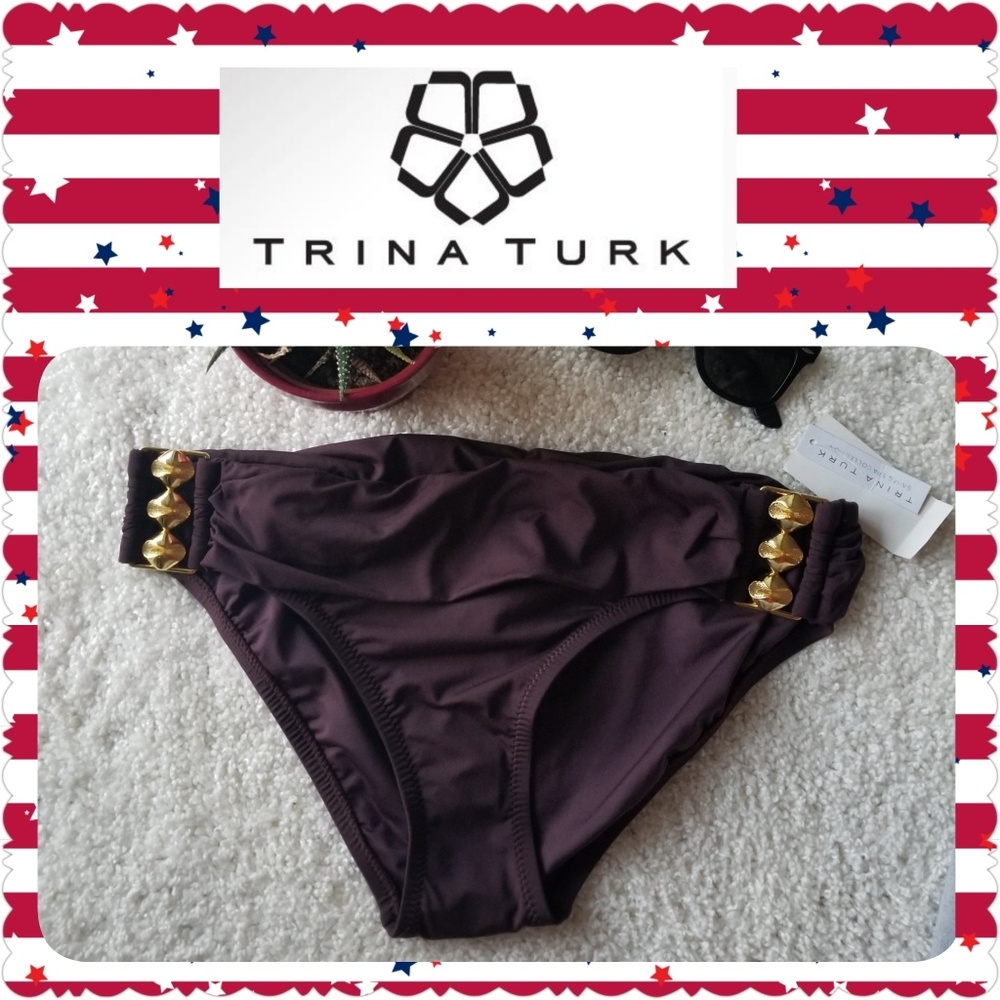 Trina Turk | Bikini Swimwear with Gold Embellishme